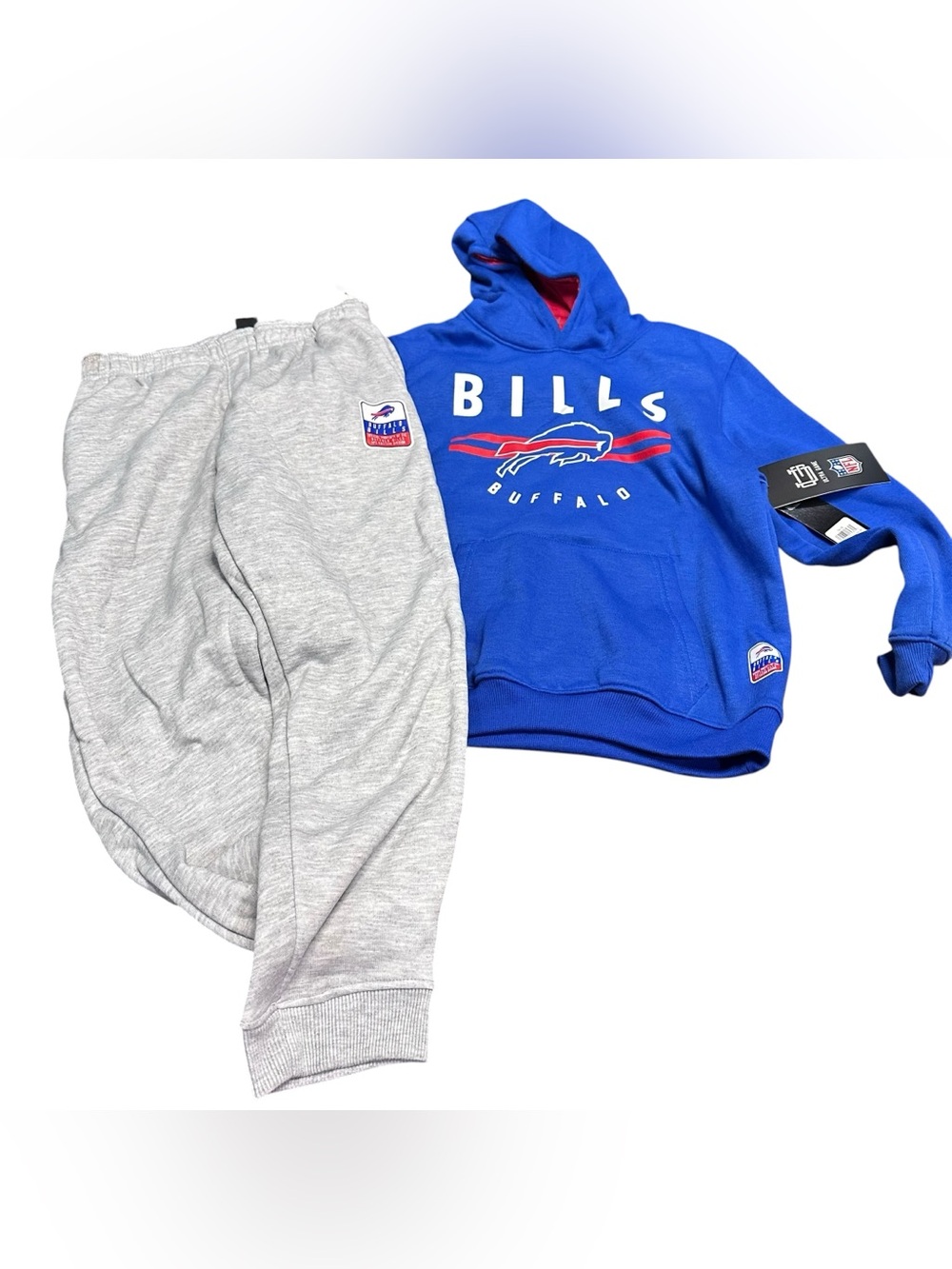 NWT Buffalo Bills NFL Team Apparel Youth 14-16 Hoodie Jogger 2-Piece Sweatsuit S